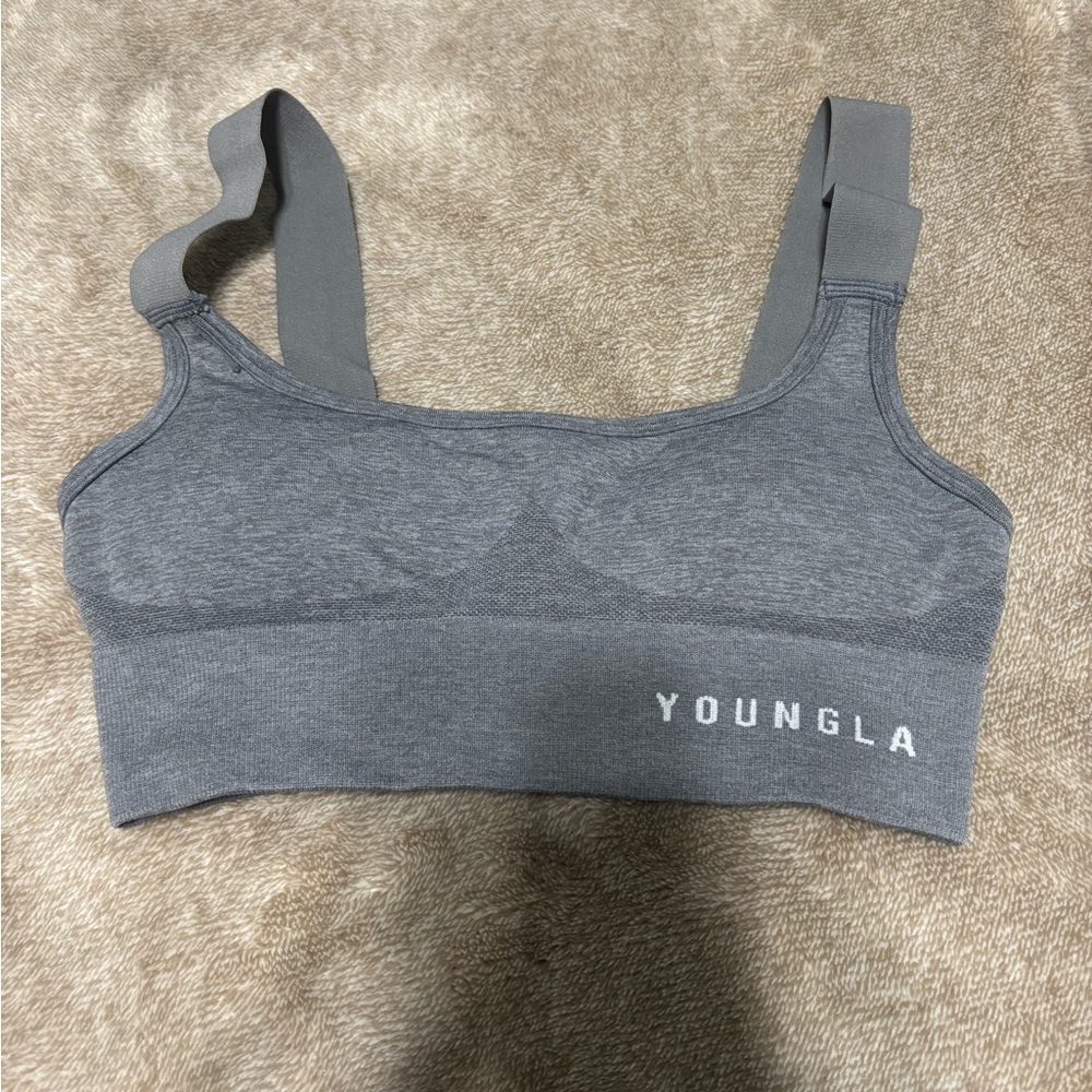 YoungLA Women's Charcoal Sports Bra